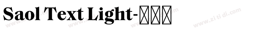 Saol Text Light字体转换